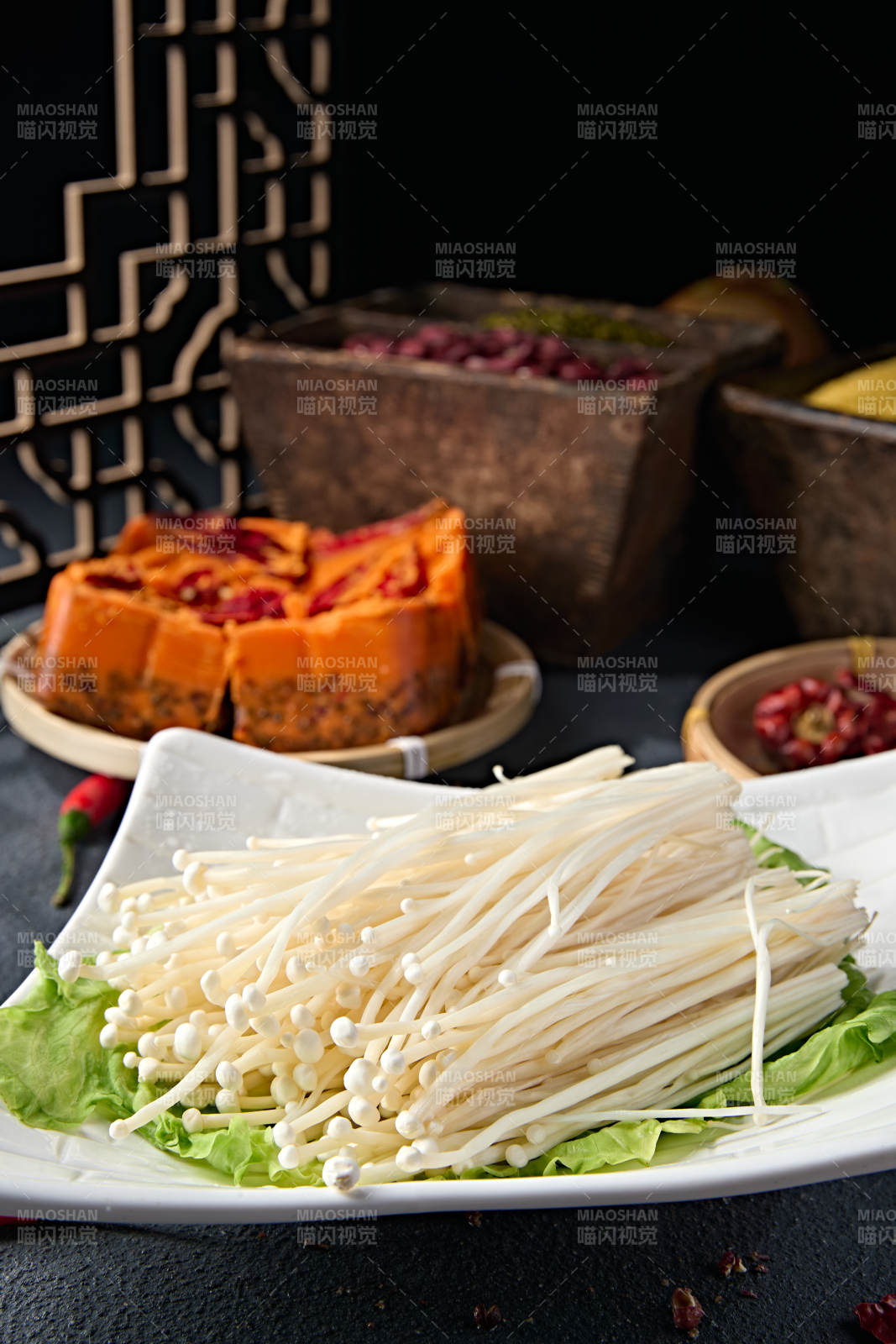 新鲜食用菌金针菇图片