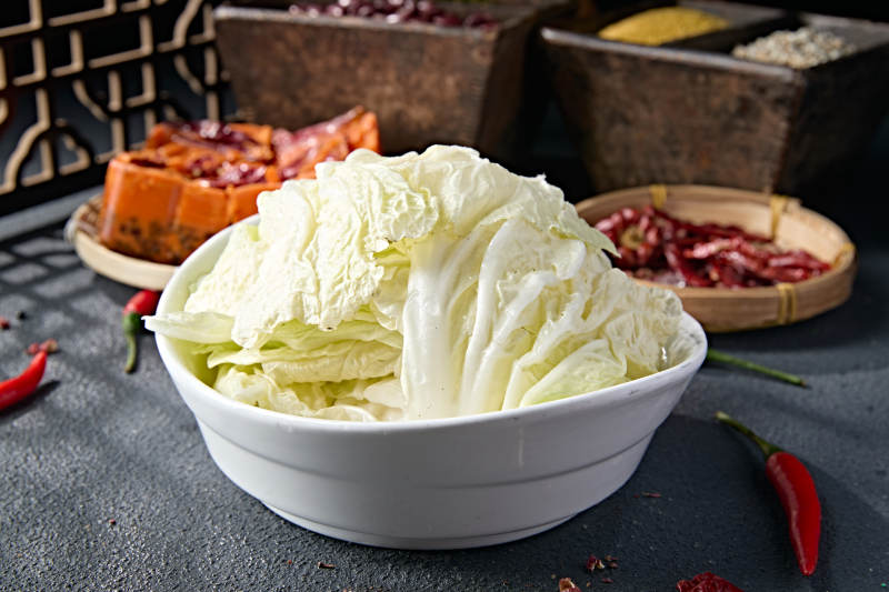 火锅打边炉食材手撕包菜图片