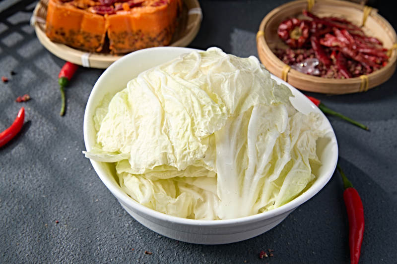 火锅打边炉食材手撕包菜图片