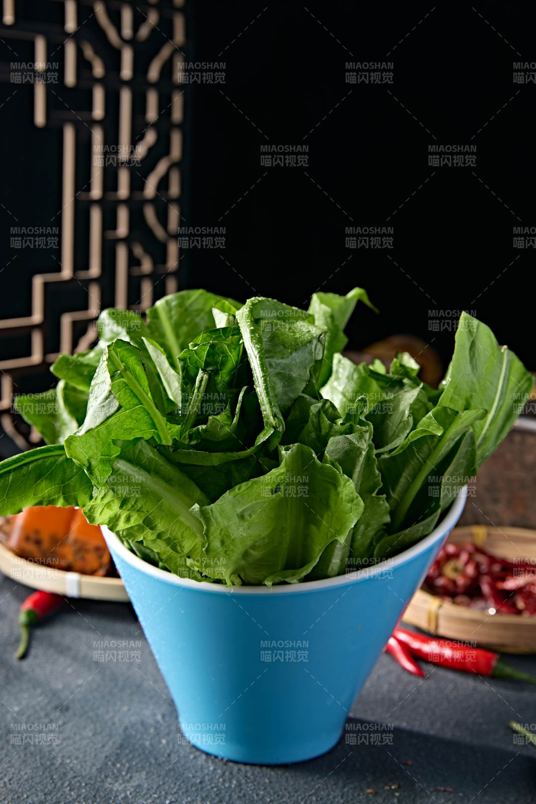 新鲜的油麦菜图片