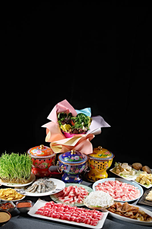 高档小火锅套餐美食组合图片