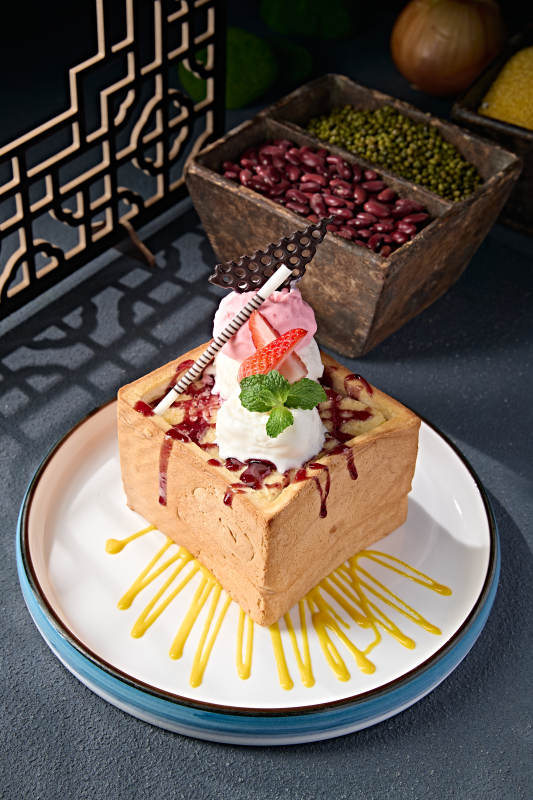 中餐西点冰淇淋面包的诱惑图片