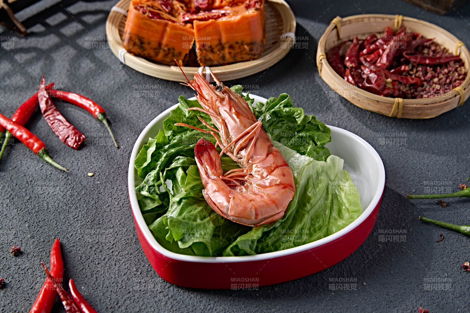 火锅食材鲜阿根廷红虾图片