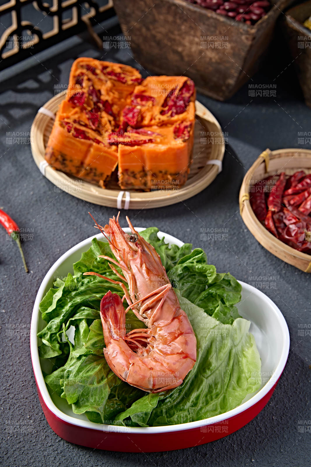 火锅食材鲜阿根廷红虾图片