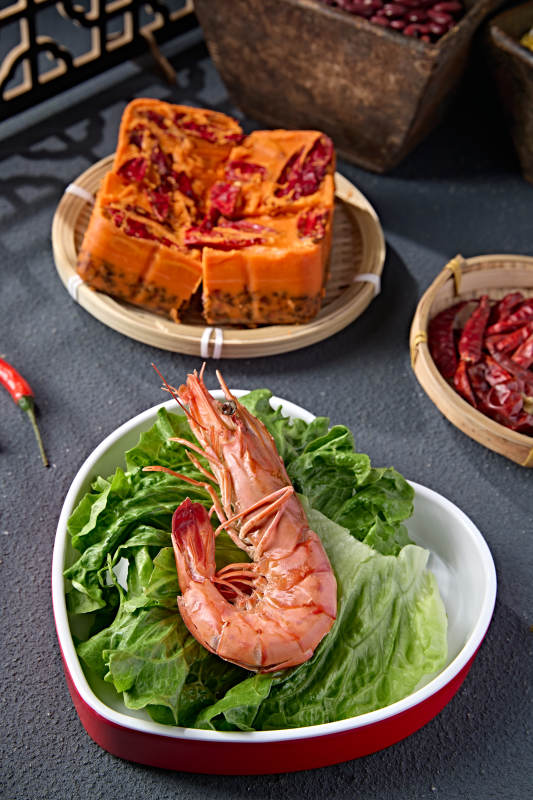 火锅食材鲜阿根廷红虾图片