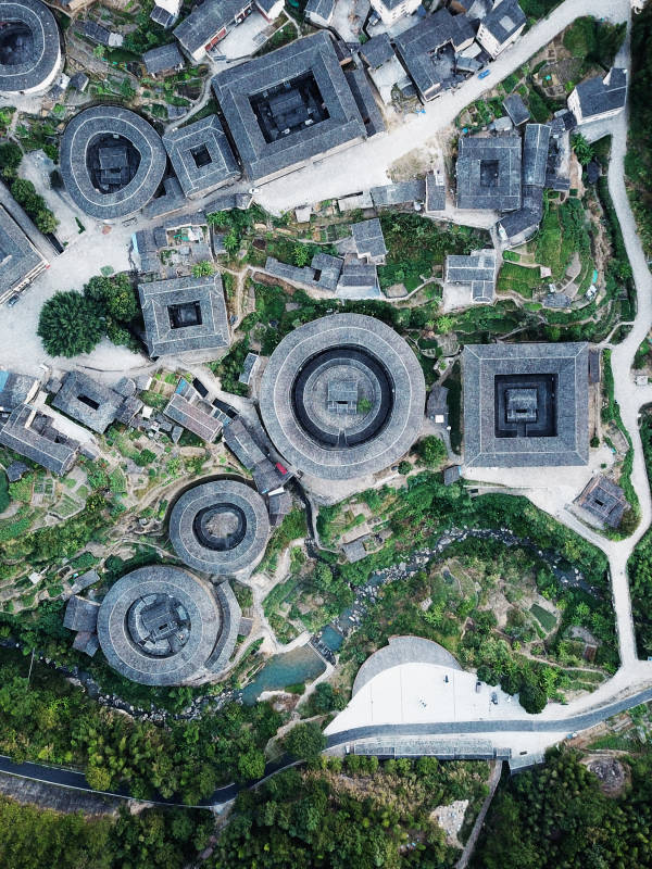 福建土楼航拍图图片