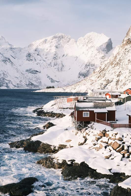 挪威雪域渔村风光图片