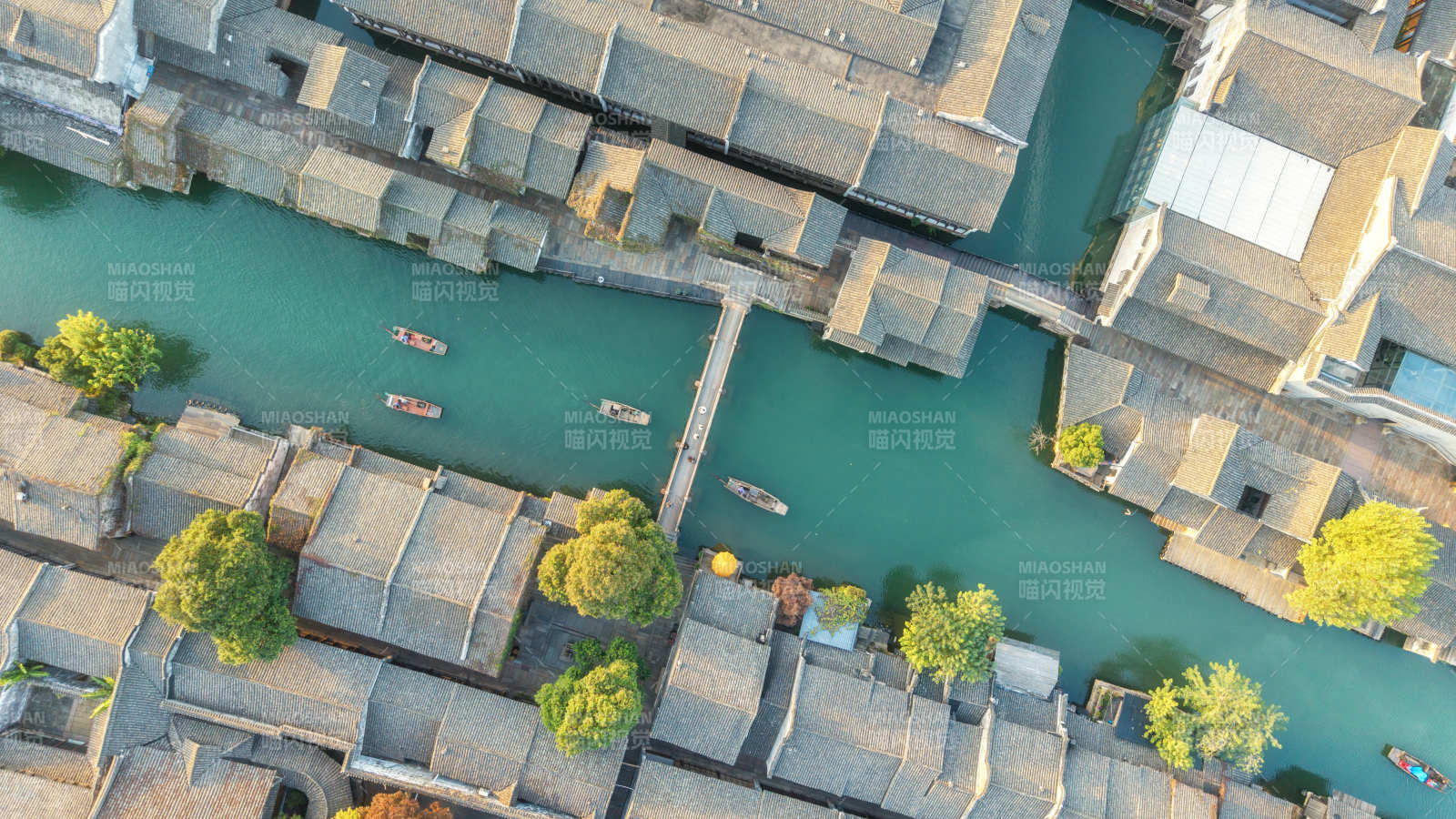 水乡古韵航拍图图片