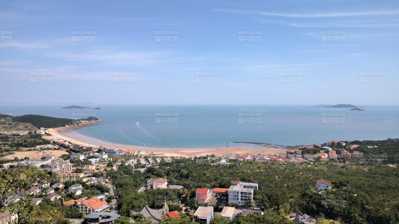 青岛崂山海滨小镇风光图片