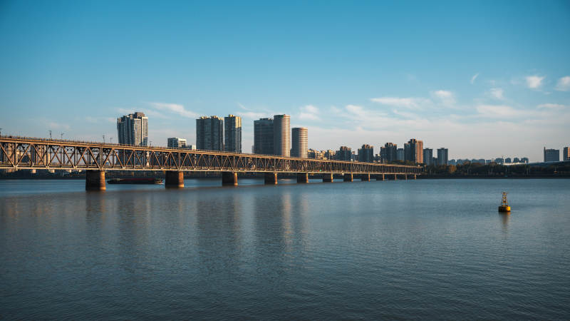 杭州钱塘江大桥城市风光图片