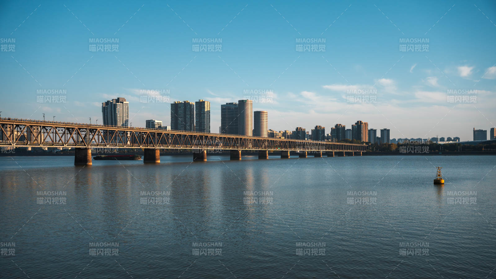 杭州钱塘江大桥城市风光图片