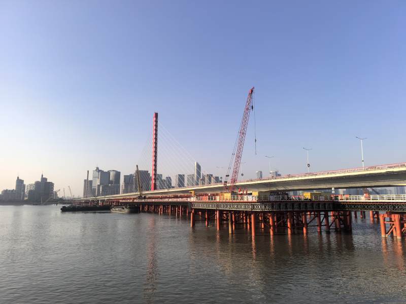 钱江三桥（西兴大桥）桥梁建设中图片