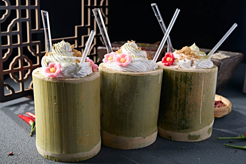 竹筒奶泡雪顶咖啡图片