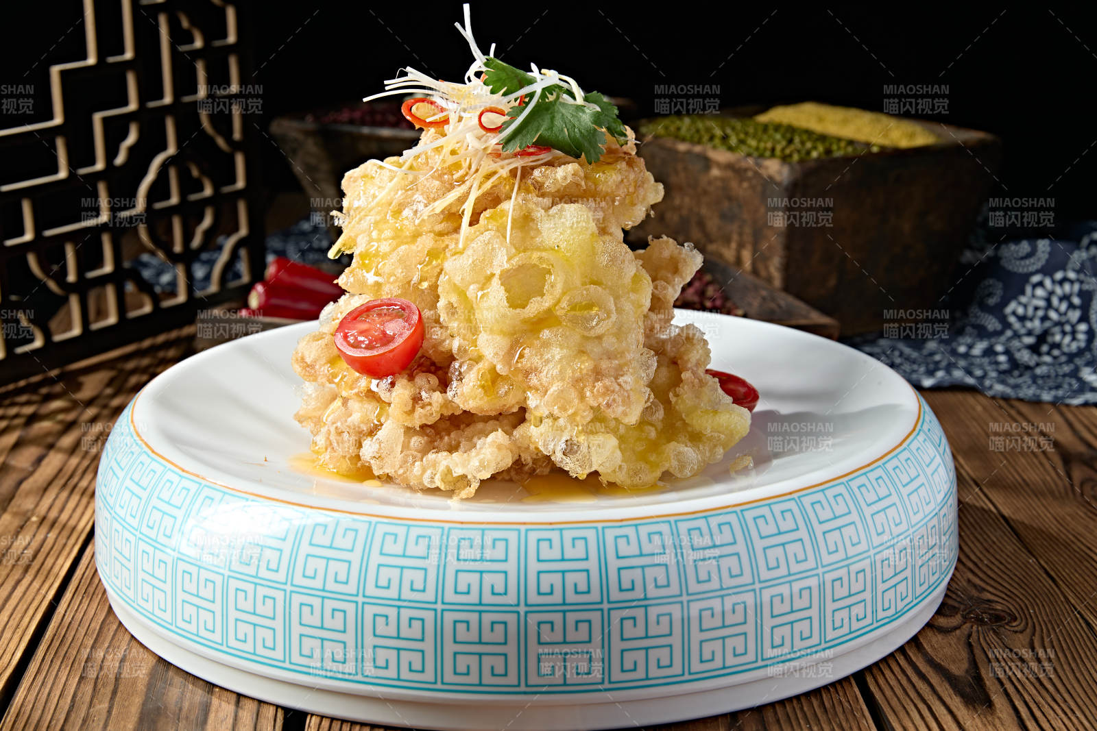 经典东北美食干炸锅包肉图片