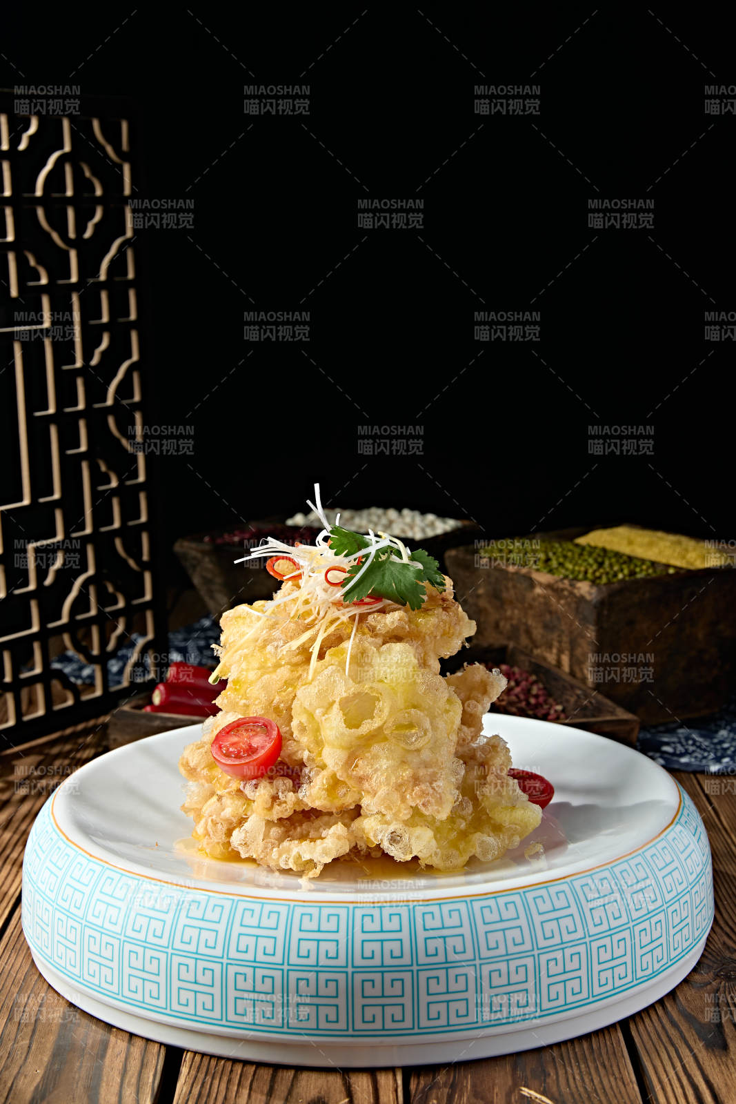 经典东北美食干炸锅包肉图片