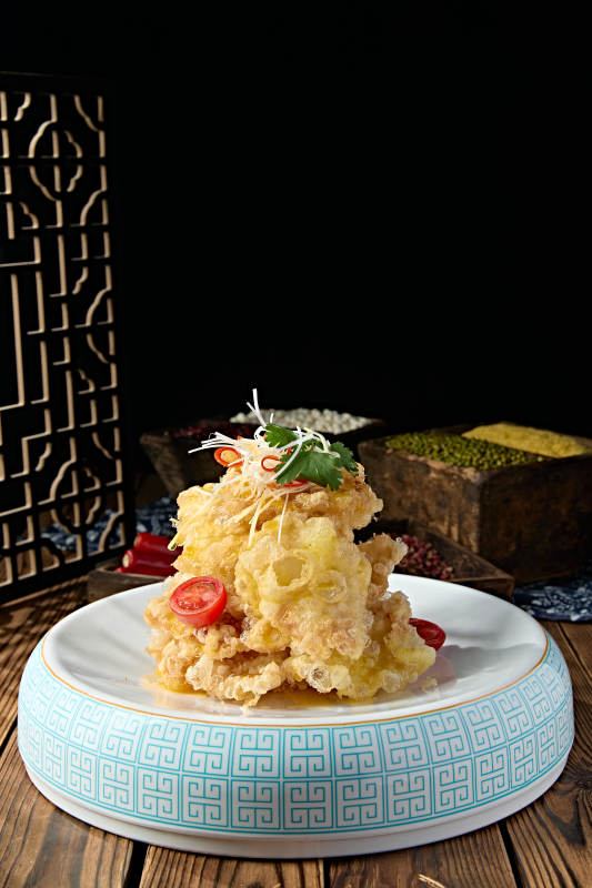 经典东北美食干炸锅包肉图片