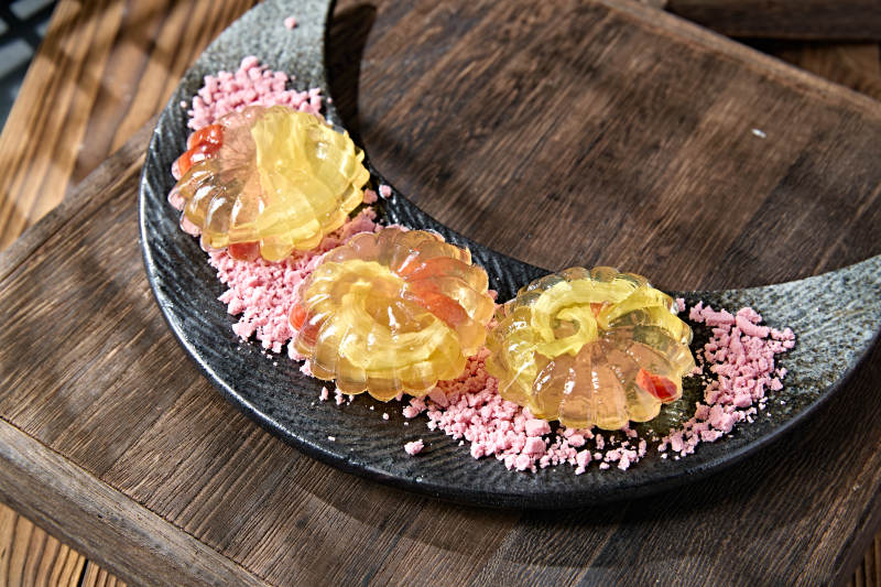 美味茶餐枸杞当归水晶果冻布丁图片