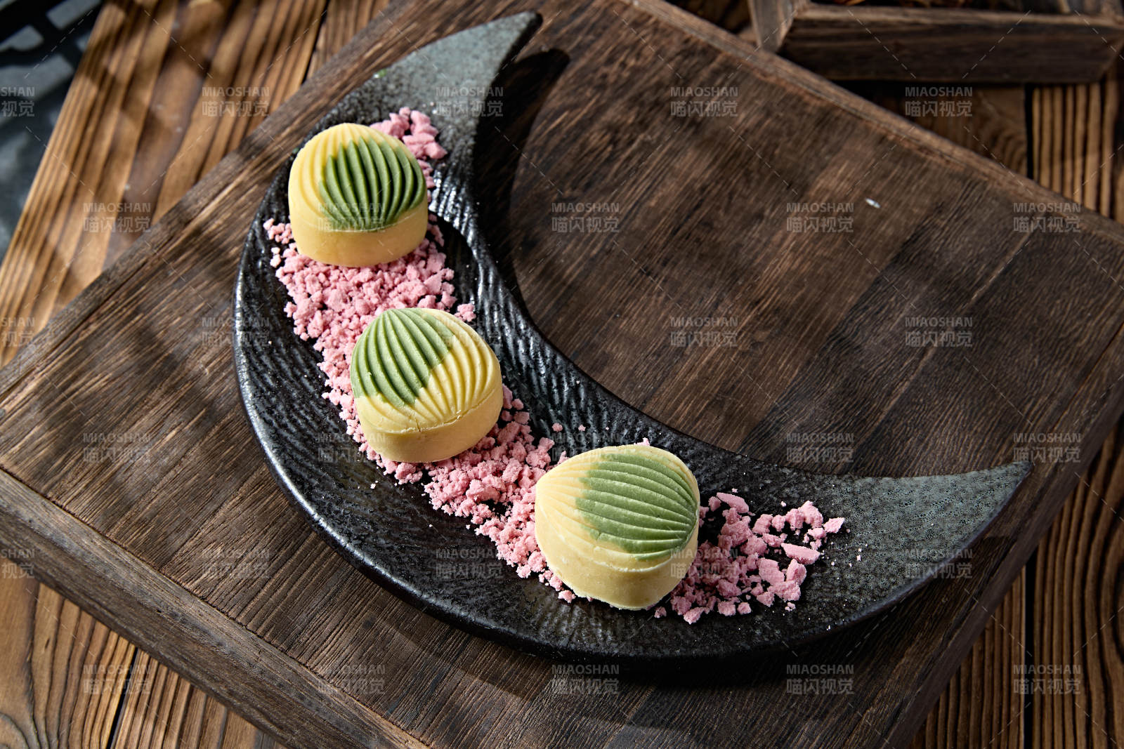 美味茶餐枸双色豌豆榴莲酥图片