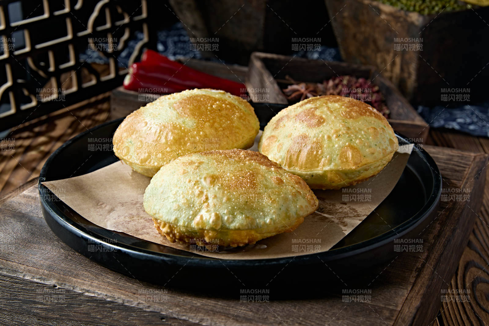 香炸气泡奶香芝士焗榴莲饼图片