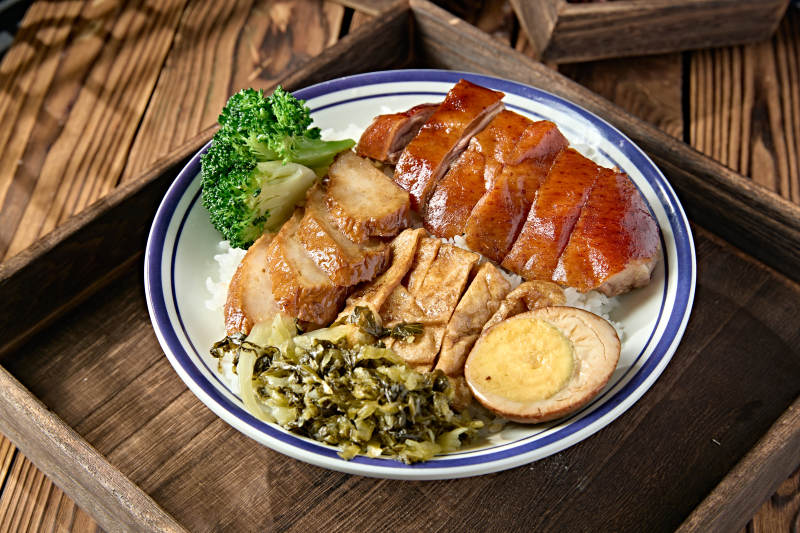 广式叉烧拼烧鹅饭图片