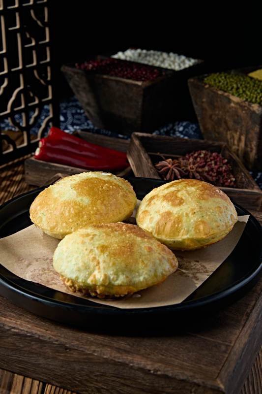 香炸气泡奶香芝士焗榴莲饼图片