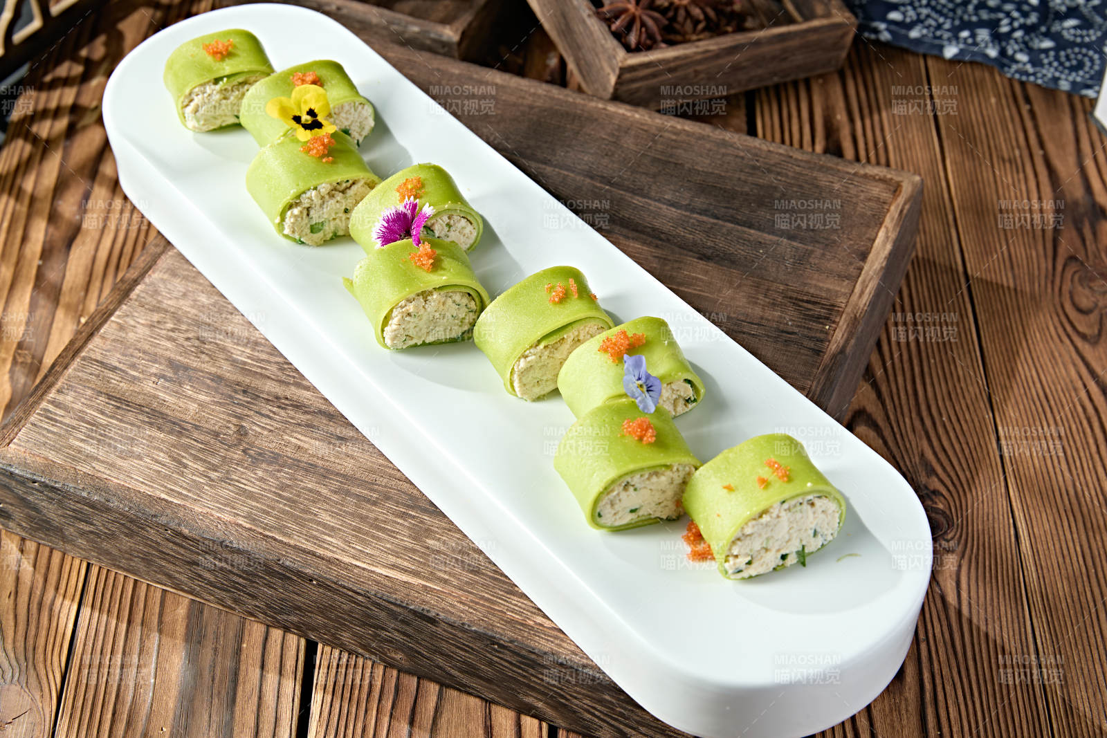 玉子煎蛋卷小葱嫩豆腐图片