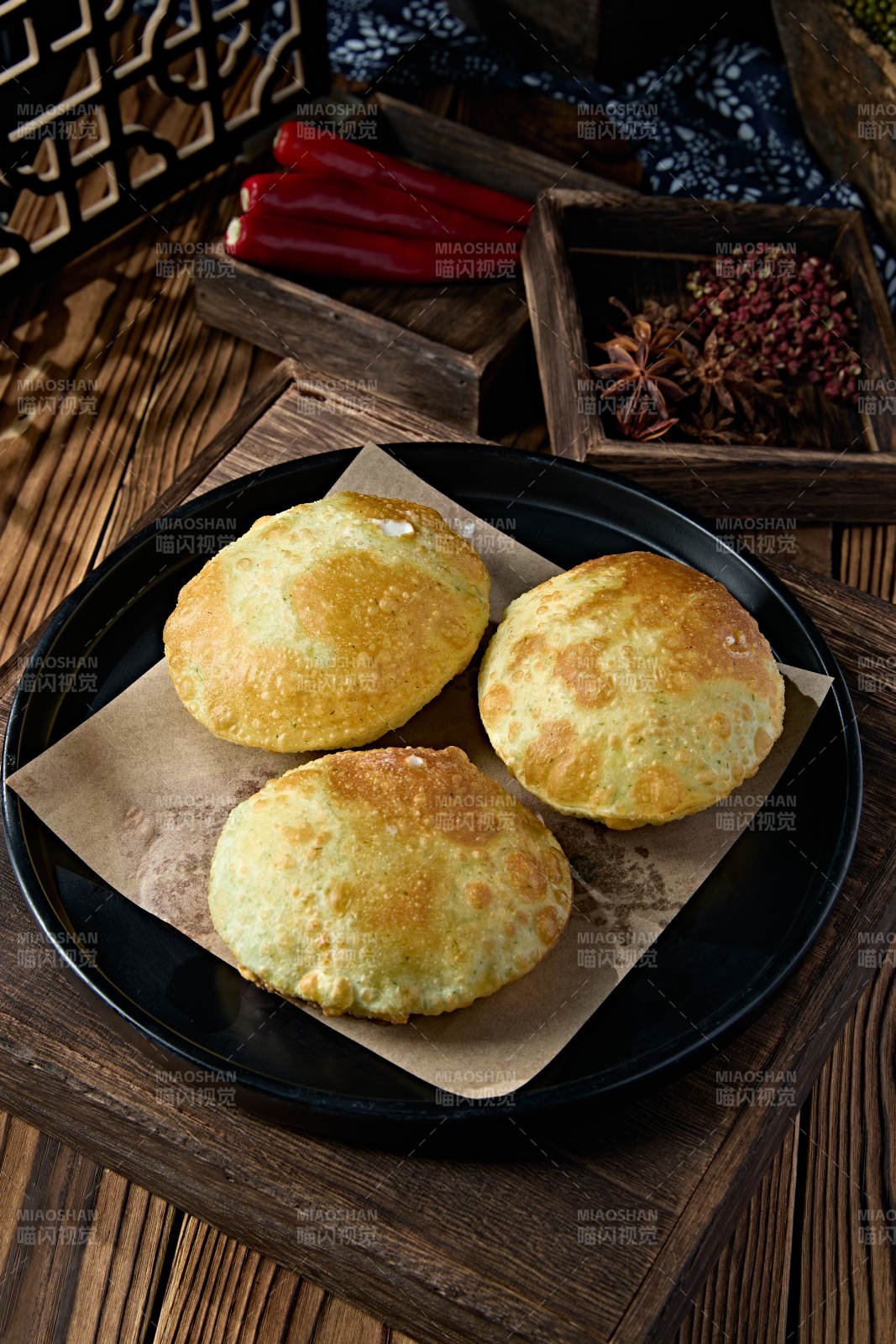 香炸气泡奶香芝士焗榴莲饼图片