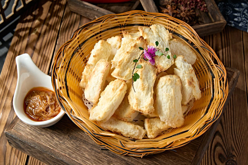 烘烤奶香酥脆手掰馒头图片