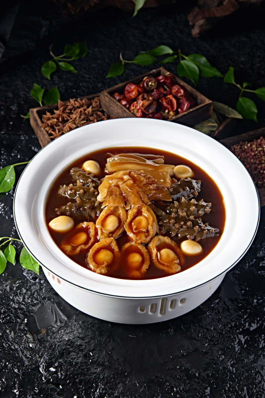 王府菜系浓汤四宝图片