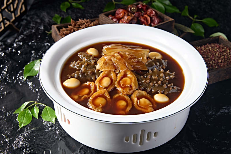 王府菜系浓汤四宝图片