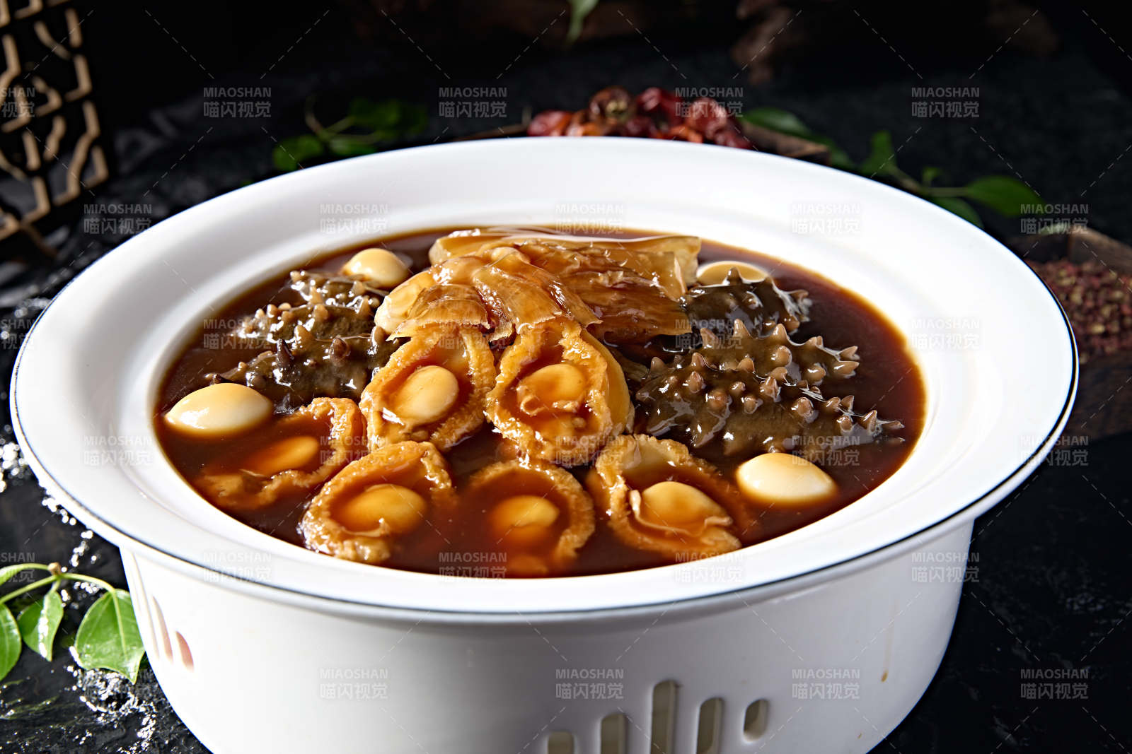 王府菜系浓汤四宝图片