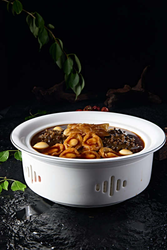 王府菜系浓汤四宝图片