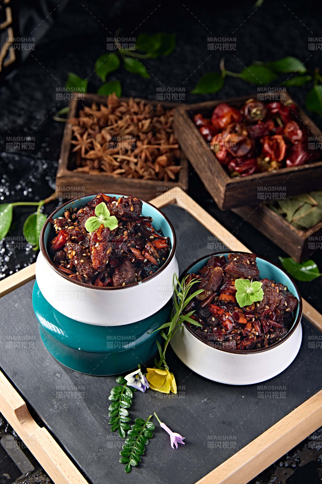 美味凉菜椒麻甜辣牛肉粒图片