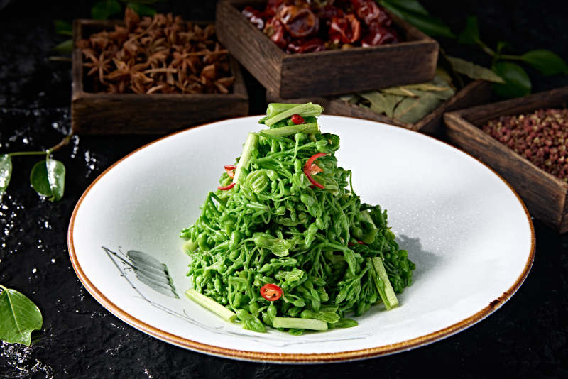 健康素食小凉菜凉拌夜兰花菜图片