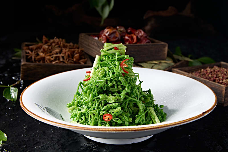 健康素食小凉菜凉拌夜兰花菜图片