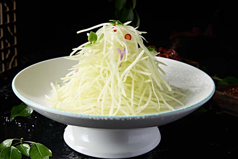 健康素食小凉菜凉拌卤笋丝图片