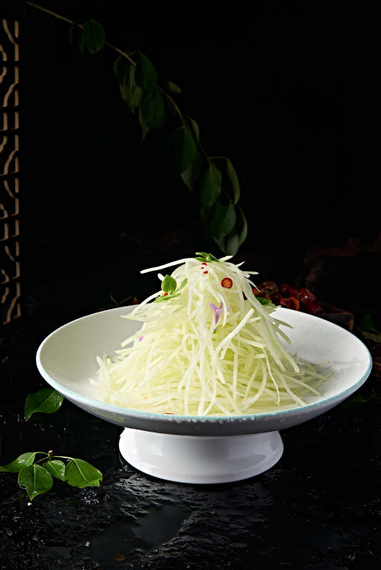 健康素食小凉菜凉拌卤笋丝图片