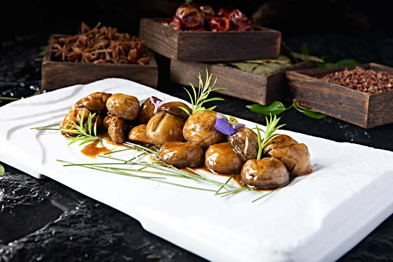 酱烧松香塞外口蘑图片