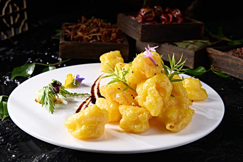 芝士酱芥末蜂蜜大虾球图片