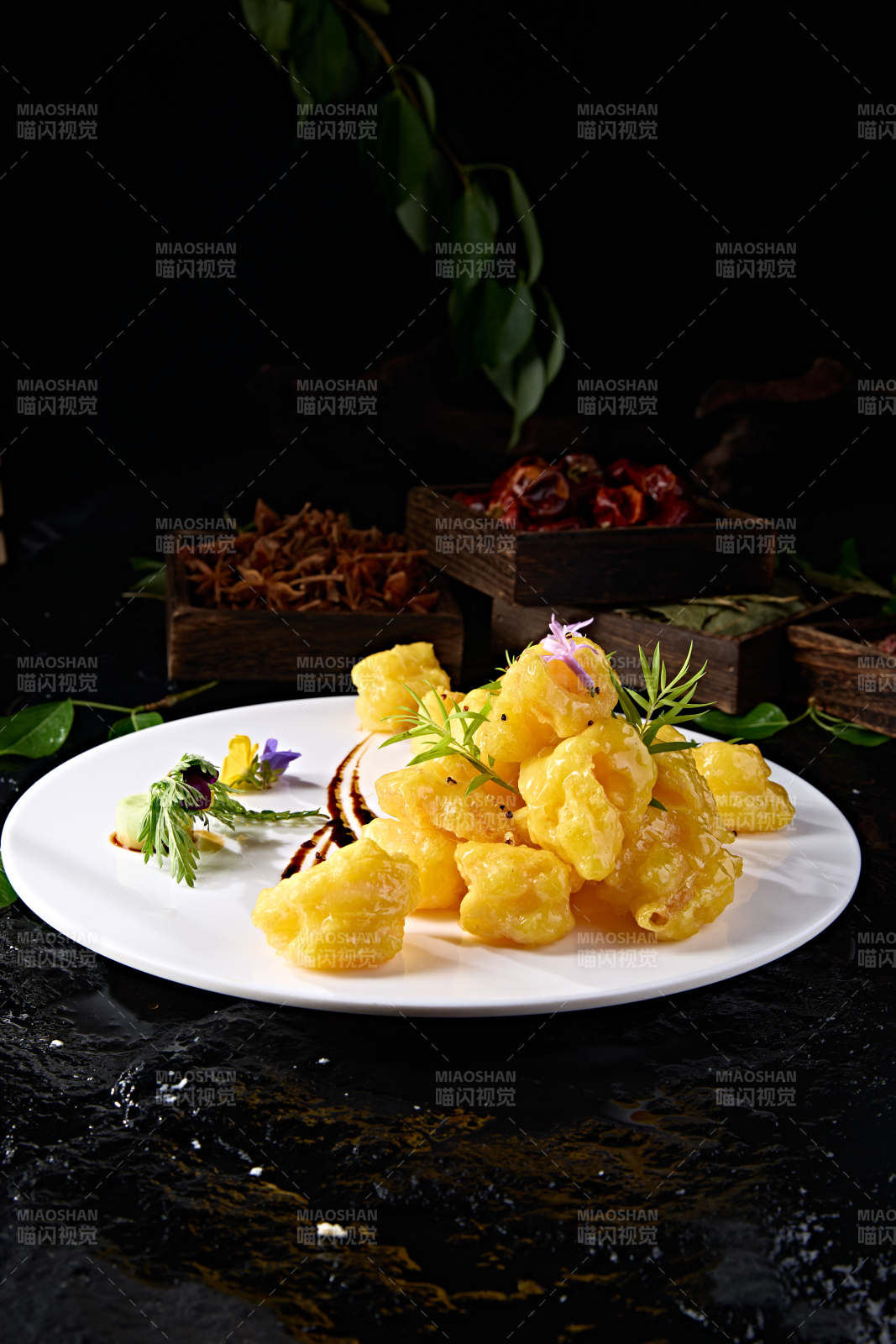 芝士酱芥末蜂蜜大虾球图片