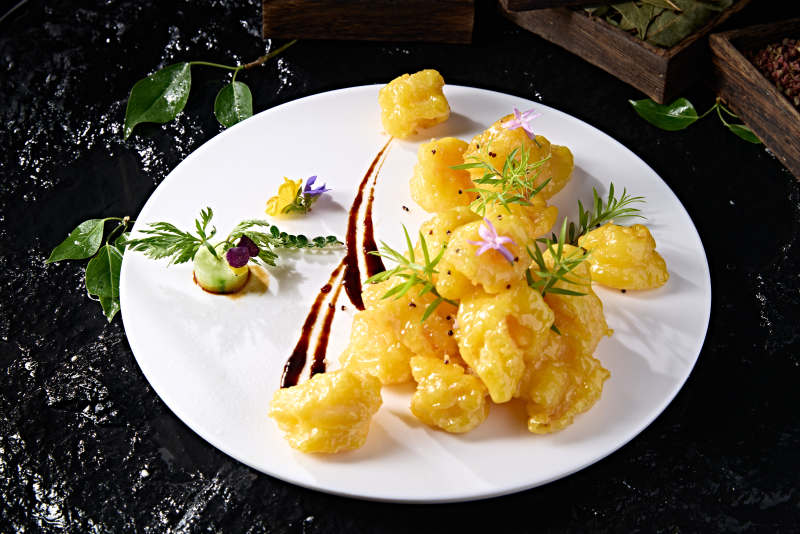 芝士酱芥末蜂蜜大虾球图片