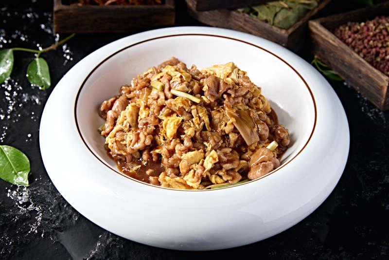 醋溜花黄鸡蛋木须肉图片