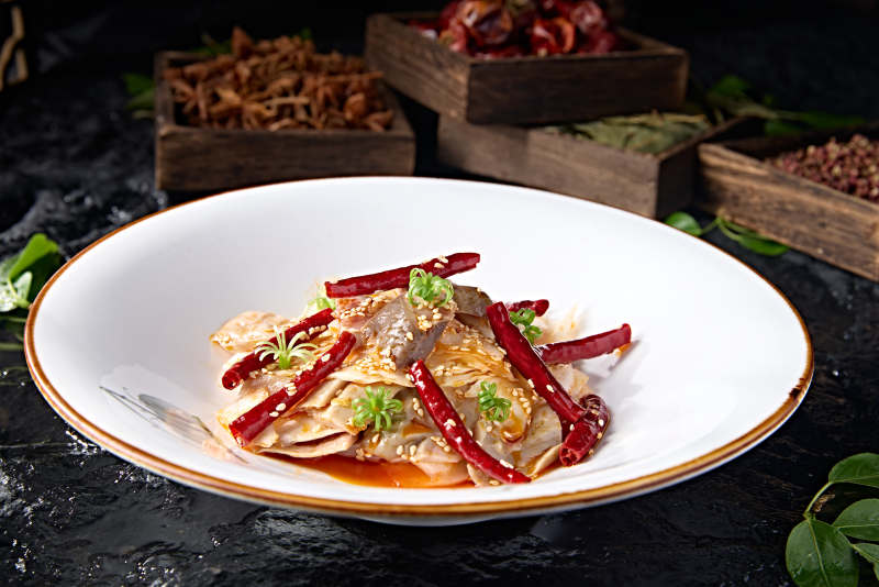 红油香辣猪肚片图片