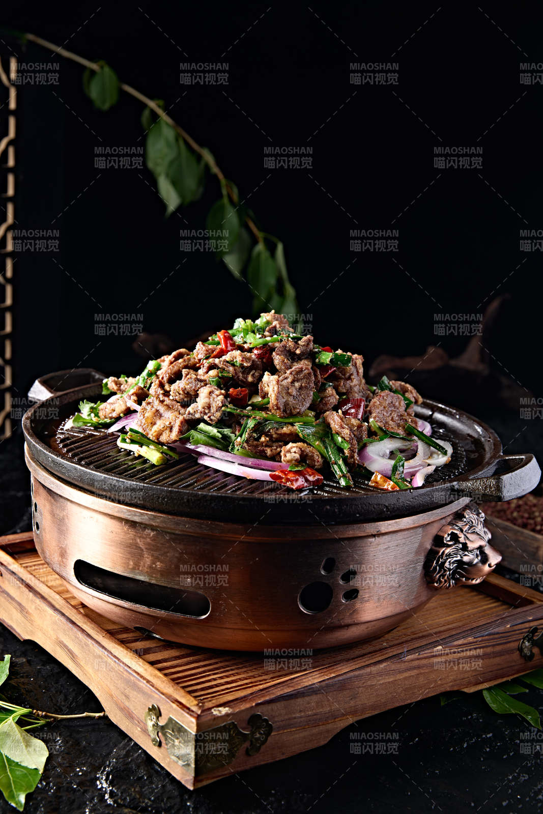 铁板韭香炙子孜然小腰片图片