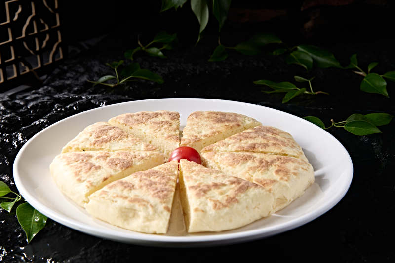 传统主食面食发面白面烙大饼图片