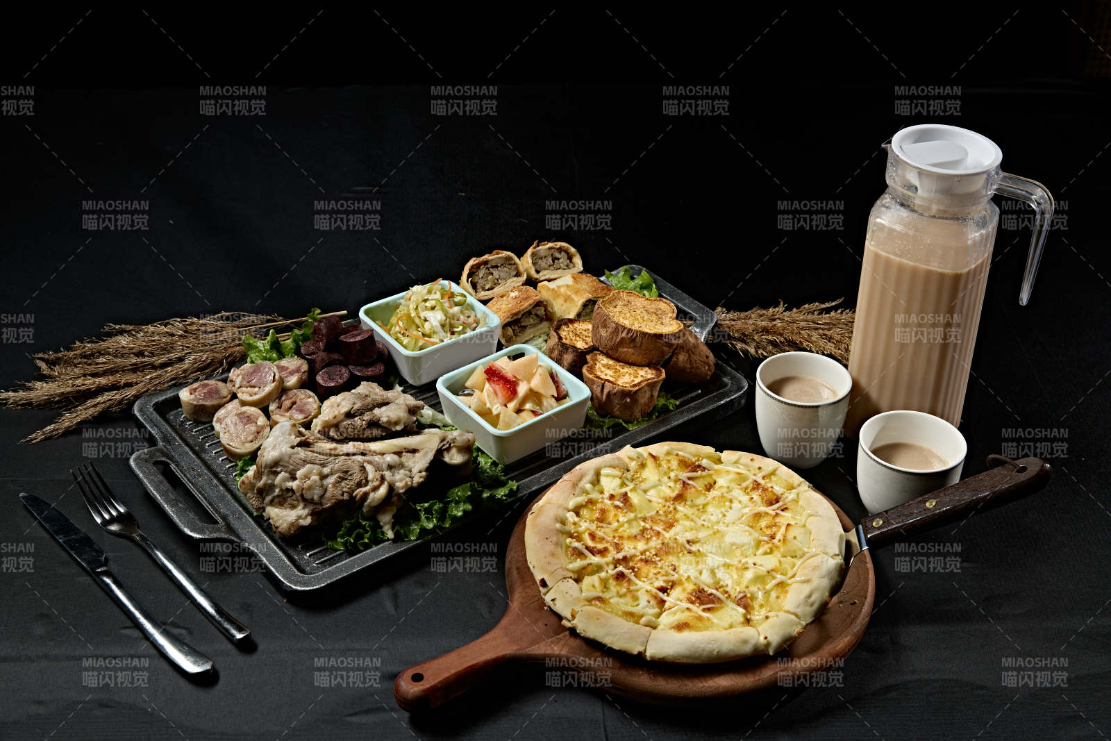 美食套餐组合实物组合一组美食图片