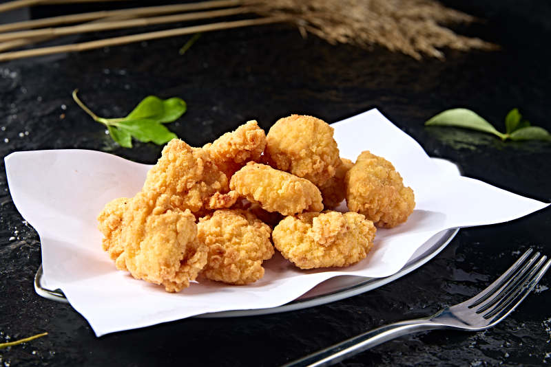 快餐美食油炸鸡米花图片
