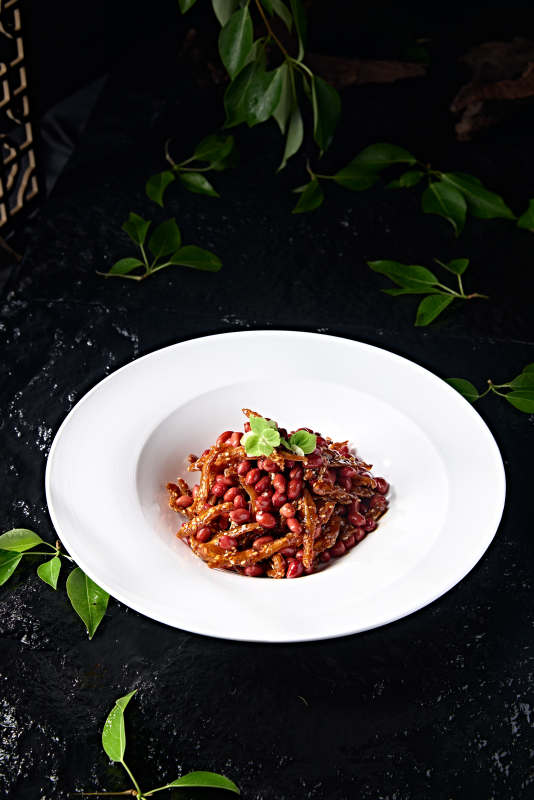 芝香油炸香酥小银鱼拌花生米图片