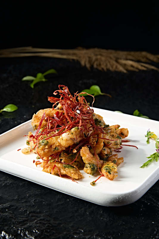 总参没事辣椒丝葱香炸大虾图片