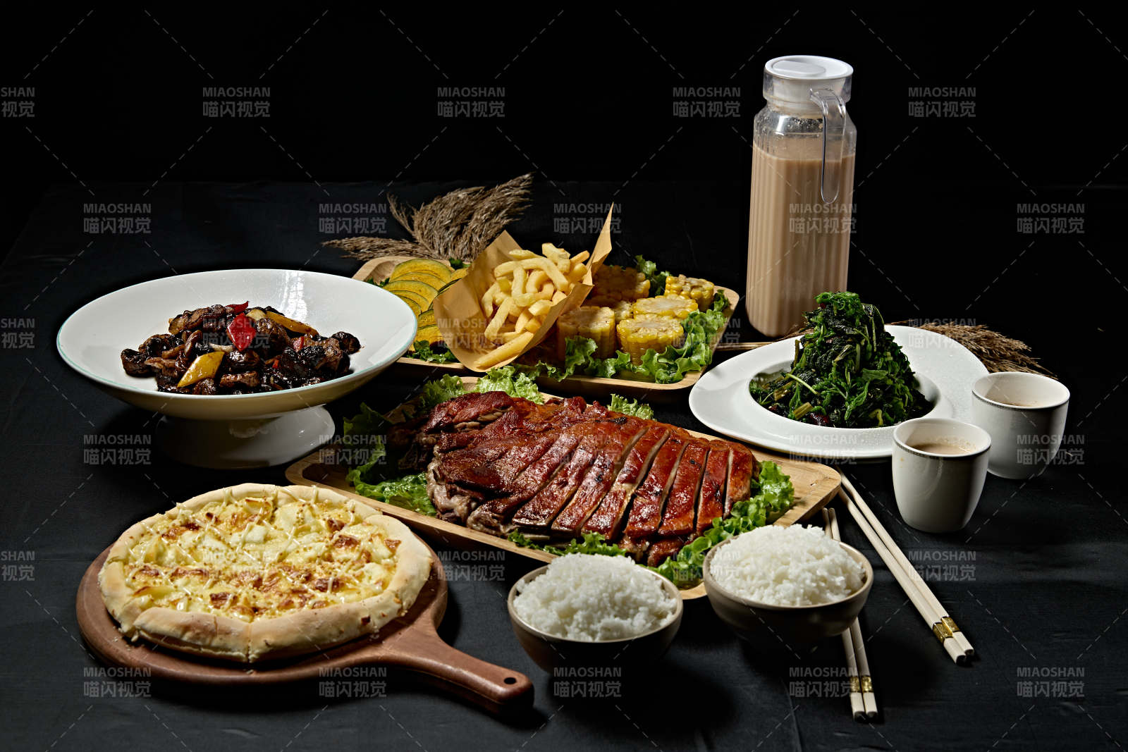 美食套餐组合实物组合一组美食图片